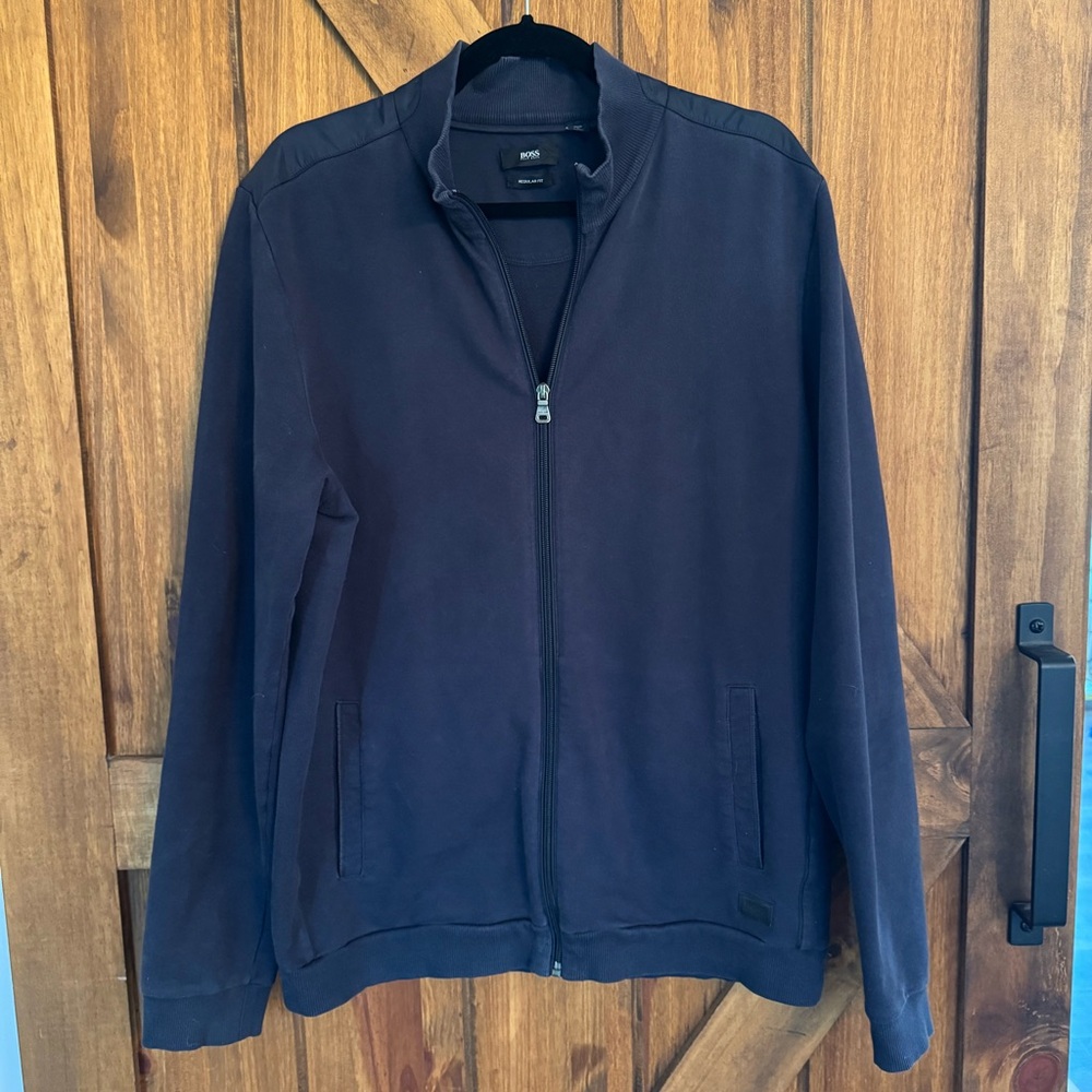 Boss Navy Zip-Up Jacket‎